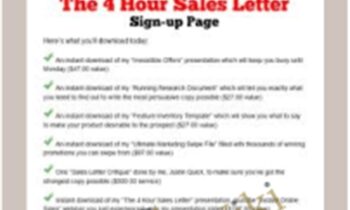 4 Hour Sales Letter - Justin Quick