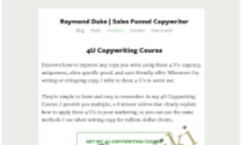 4U Copywriting Course - Ray Mondduke