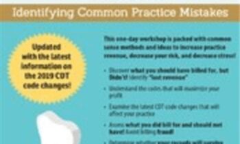 CDT Dental Coding & Reimbursement Update-Identifying Common Practice Mistakes - Paul Bornstein