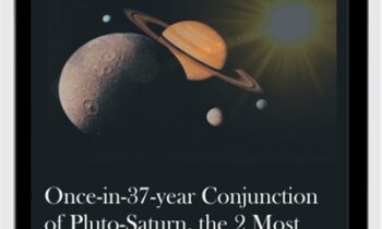 Once-in-37-year Conjunction of Pluto-Saturn