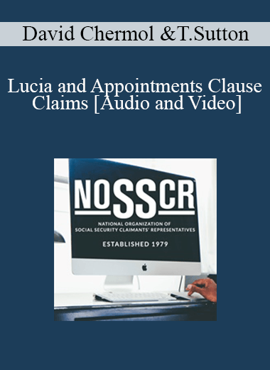 David Chermol, Thomas Sutton - Lucia and Appointments Clause Claims - WSO.lib David Chermol