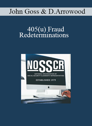 John Goss, Derrick Arrowood - 405(u) Fraud Redeterminations - WSO.lib John Goss