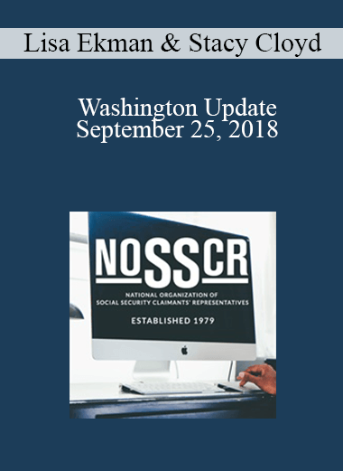 Lisa Ekman, Stacy Cloyd - Washington Update September 25, 2018 - WSO.lib Lisa Ekman