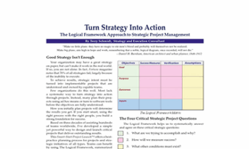 Terry Schmidt - “Turn Strategy Into Action” Article