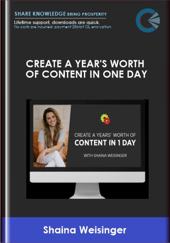 DigitalMarketer - Create A Year's Worth Of Content In One Day - Shaina Weisinger - WSO.lib DigitalMarketer - Create A Year's Worth Of Content In One Day - Shaina Weisinger