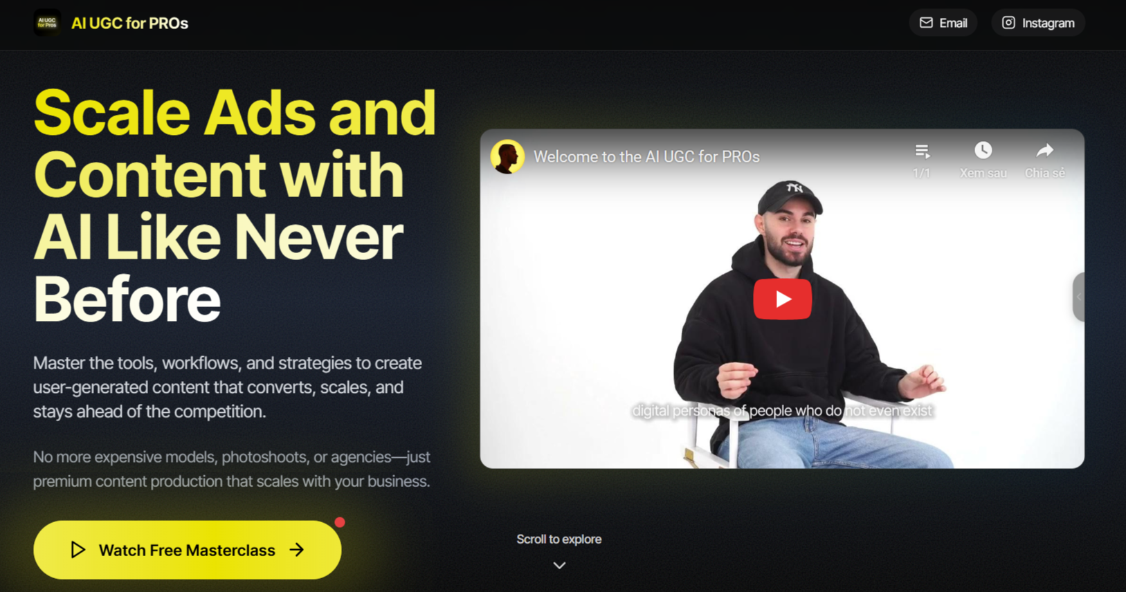 AI UGC for PROs - Scale Ads and Content Like Never Before