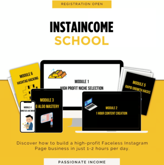 InstaIncome School + Top 8 Viral Post Templates wth 10,000 Additional Viral Clips