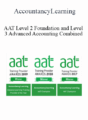 AccountancyLearning – AAT Level 2 Foundation and Level 3 Advanced Accounting Combined