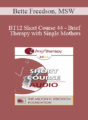 [Audio] BT12 Short Course 44 – Brief Therapy with Single Mothers: The Transformational Alchemy of Metaphor – Bette Freedson, MSW