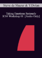 [Audio] IC04 Workshop 01 – Taking Emotions Seriously: Wittgenstein, Language and Solution-Focused Therapy – Steve de Shazer, M.S.S.W. and Yvonne Dolan, M.A.