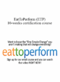 EatToPerform (ETP) – 10 weeks certification course