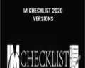 IM Checklist 2020 versions – Anonymously