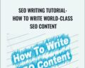 SEO Writing Tutorial: How to Write World-Class SEO Content – Daniel Burford