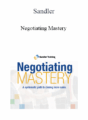 Sandler – Negotiating Mastery