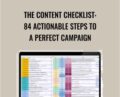 The Content Checklist: 84 Actionable Steps To A Perfect Campaign – Lean Content Academy